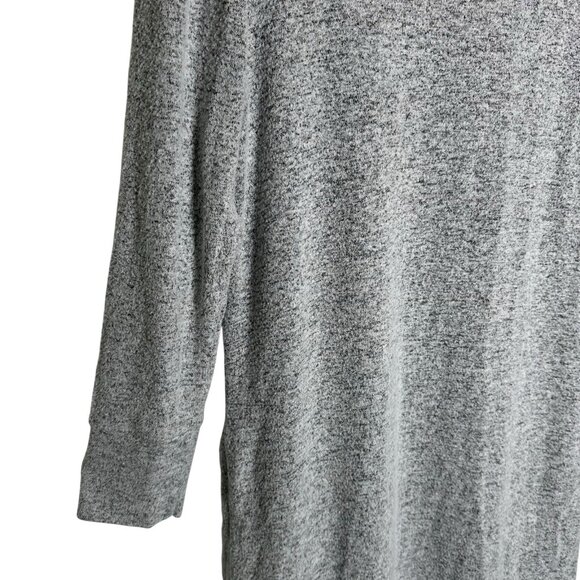 Soma Womens Large Heather Gray Soft Open Cardigan Loungewear Robe Pockets Rayon - Picture 8 of 11